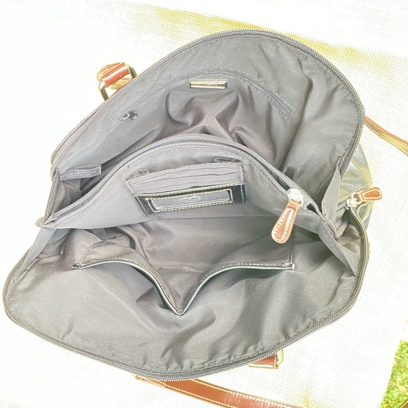 GIANI BERNINI Black/ Brown  Leather Crossbody Bag Purse - Picture 9 of 17